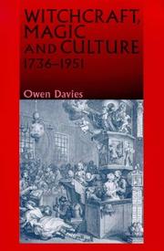 Cover of: Witchcraft, magic, and culture, 1736-1951 by Owen Davies