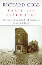 Paris and elsewhere by Richard Cobb