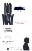 Cover of: No way by Natalia Ginzburg
