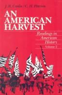 Cover of: An American Harvest (Readings in American History, V0l 1) | Joseph R. Conlin