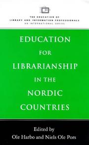 Cover of: Education for librarianship in the Nordic countries