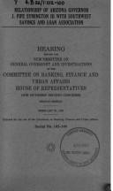 Relationship of Arizona Governor J. Fife Symington III with Southwest Savings and Loan Association by United States. Congress. House. Committee on Banking, Finance, and Urban Affairs. Subcommittee on General Oversight and Investigations.