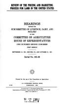 Cover of: Review of the pricing and marketing process for lamb in the United States by United States. Congress. House. Committee on Agriculture. Subcommittee on Livestock, Dairy, and Poultry.