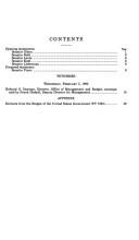 Cover of: Management and budget problems in the United States government, 1992: hearing before the Committee on Governmental Affairs, United States Senate, One Hundred Second Congress, second session, February 5, 1992.