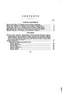 Cover of: The Environmental Protection Agency's fiscal year 1994 budget request: hearing before the Committee on Environment and Public Works, United States Senate, One Hundred Third Congress, first session, May 11, 1993.