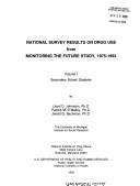 Cover of: National survey results on drug use from the Monitoring the Future study, 1975-1992 (NIH publication) by Lloyd Johnston