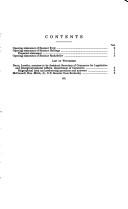 Cover of: Nomination of Loretta L. Dunn to be Assistant Secretary of Commerce for Legislative and Intergovernmental Affairs: hearing before the Committee on Commerce, Science, and Transportation, United States Senate, One Hundred Third Congress, first session, July 15, 1993.