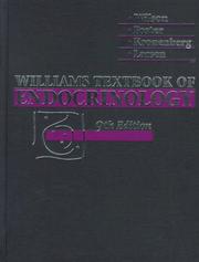 Cover of: Williams textbook of endocrinology.
