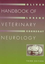 Cover of: Handbook of veterinary neurology