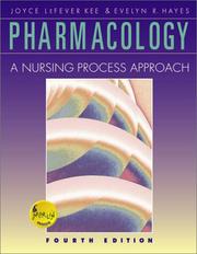 Cover of: Pharmacology: A Nursing Process Approach