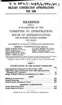 Cover of: Military construction appropriations for 1996 by United States, United States