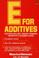 Cover of: New E for Additives