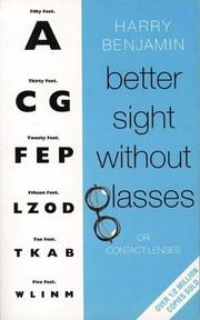 Better sight without glasses by Harry Benjamin