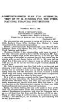 Cover of: Administration's plan for authorization of FY 96 funding for the international financial institutions: hearing before the Subcommittee on Domestic and International Monetary Policy of the Committee on Banking and Financial Services, House of Representatives, One Hundred Fourth Congress, first session, May 2, 1995.