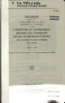 Cover of: Financial control boards: hearing before the Subcommittee on the District of Columbia of the Committee on Government Reform and Oversight, House of Representatives, One Hundred Fourth Congress, first session, March 8, 1995.