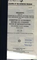 Cover of: Cleaning up the Superfund program by United States. Congress. House. Committee on Government Reform and Oversight. Subcommittee on National Economic Growth, Natural Resources, and Regulatory Affairs.