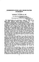 Cover of: Indemnification and cross-waiver authority | United States. Congress. House. Committee on Science. Subcommittee on Space and Aeronautics.