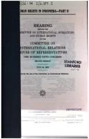 Cover of: Human rights in Indonesia by United States. Congress. House. Committee on International Relations. Subcommittee on International Operations and Human Rights.