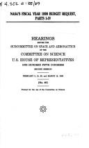 Cover of: NASA's fiscal year 1999 budget request, parts I-IV: Hearings before the Subcommittee on Space and Aeronautics of the Committee on Science, U.S. House of ... February 5, 12, 25, and March 19, 1998