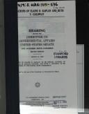 Nominations of Elaine D. Kaplan and Ruth Y. Goldway by United States. Congress. Senate. Committee on Governmental Affairs.