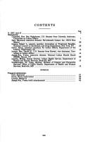 Cover of: Alcohol and Substance Abuse Program Consolidation Act: hearing before the Committee on Indian Affairs, United States Senate, One Hundred Sixth Congress, first session, on S. 1507, to authorize the integration and consolidation of alcohol and substance programs and services provided by Indian tribal governments, October 13, 1999, Washington, DC.