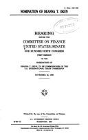 Nomination of Deanna T. Okun by United States. Congress. Senate. Committee on Finance