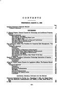 Cover of: Digital Signature and Electronic Authemtication Law (SEAL) of 1998--S. 1594: hearing before the Subcommittee on Financial Services and Technology of the Committee on Banking, Housing, and Urban Affairs, United States Senate, One Hundred Fifth Congress, first session ... March 11, 1998.
