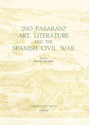 Cover of: No Pasarán!: art, literature, and the Spanish Civil War