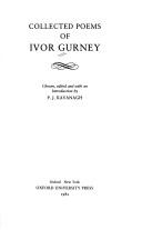 Cover of: Collected poems of Ivor Gurney by Ivor Gurney