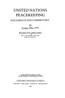 Cover of: United Nations peacekeeping: documents and commentary
