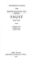 Cover of: Faust by Johann Wolfgang von Goethe, F. D. Luke