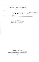 Cover of: Byron | Lord Byron