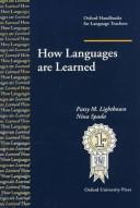 Cover of: How Languages Are Learned (Oxford Handbooks for Language Teachers) by Patsy M. Lightbown, Nina Spada