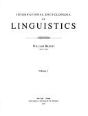 Cover of: International encyclopedia of linguistics by William Bright, editor-in-chief.