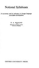 Cover of: Notional syllabuses by D. A. Wilkins