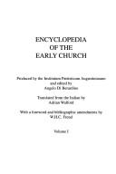 Cover of: Encyclopedia of the Early Church by Angelo Di Berardino