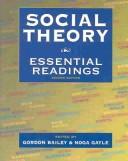 Cover of: Social Theory by Bailey, Gordon