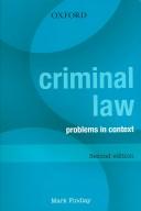 Cover of: Criminal Law: Problems in Context