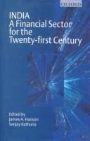 Cover of: India, a financial sector for the twenty-first century
