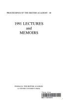 Cover of: Proceedings of the British Academy: Volume 80: 1991 Lectures and Memoirs (Proceedings of the British Academy)