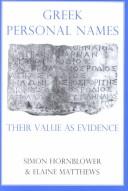 Cover of: Greek personal names: their value as evidence