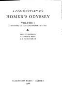 Cover of: A Commentary on Homer's Odyssey: Volume I:  Introduction and Books I-VIII
