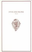Cover of: Dives and Pauper: Volume II: Introduction, Notes, and Glossary (Early English Text Society Original Series)