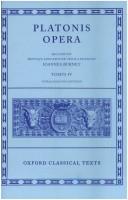 Cover of: Opera: Volume IV:  Clitopho, Respublica, Timaeus, Critias