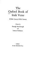 Cover of: The Oxford book of Irish verse: XVIIth century--XXth century
