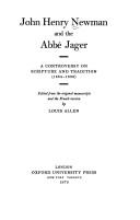 Cover of: John Henry Newman and the Abbe Jager (Durham University Publications)