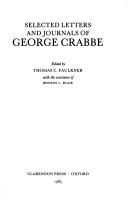 Cover of: Selected journals and letters of George Crabbe