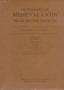 Cover of: Dictionary of medieval Latin from British sources by R. E. Latham