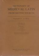 Cover of: Dictionary of Medieval Latin from British Sources: Fascicule V: I-J-K-L (Dictionary of Medieval Latin from British Sources)