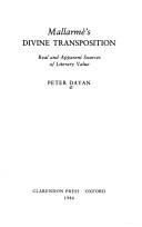 Cover of: Mallarme's "Divine Transposition" by Peter Dayan